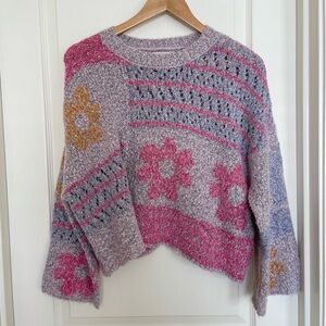 Sincerely Jules Chunky Flower Power Sweater